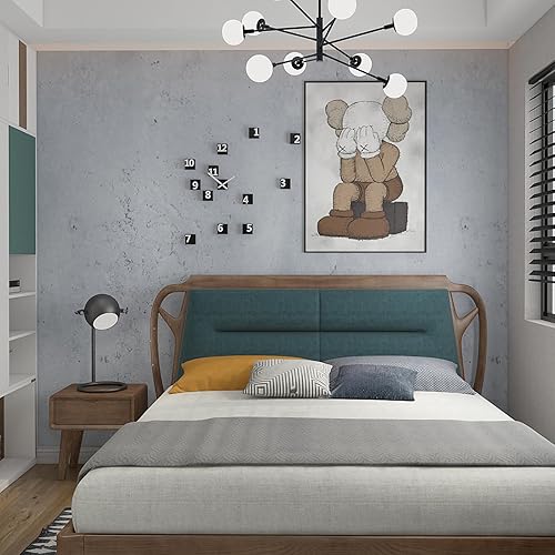FEILAYS Carta da parati effetto cemento, stile retrò, in vinile, grigio, retro appiccicoso, plastica, opaca, impermeabile, autoadesiva, camera da letto, ufficio, 40 cm × 5 m - Honorern