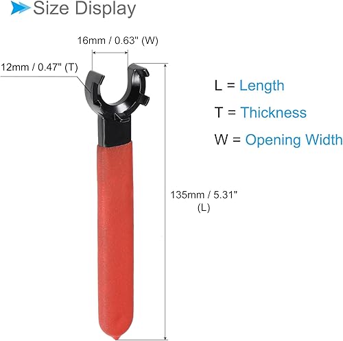 Chiave per Mandrino a pinze, Chiave a Bussola Er20M Tipo M, con Manico Antiscivolo - (Applicazioni: per Dado di Serraggio Er20M, Fresatrice, Tornio), 2 Pezzi - Honorern