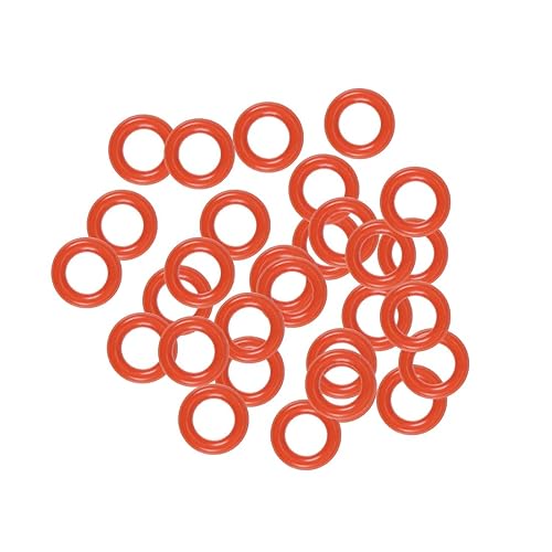 Sourcingmap, O-ring in silicone, diametro 13 mm, diametro 11 mm, larghezza 1 mm, guarnizione VMQ, confezione da 30 pezzi, colore: rosso - Honorern