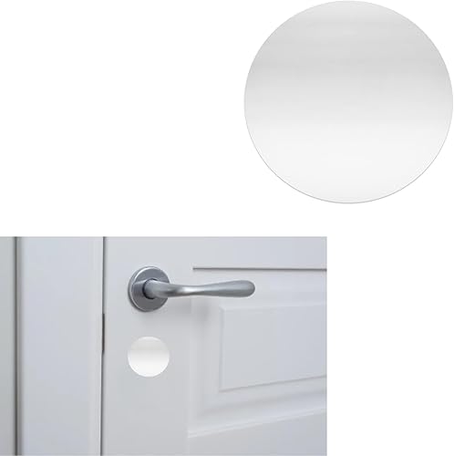 YAZANY Piastra di copertura per foro chiave, 2 pezzi, per riparazioni, per serratura della porta, autoadesiva, in acciaio inox satinato, diametro 30 mm - Honorern