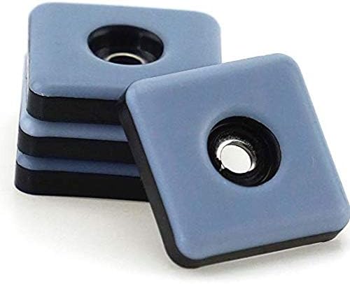 Set di 16 feltrini in teflon, da 25 x 25 mm e 5 mm di spessore con viti da 3,5 mm x 20 mm e rivestimento in PTFE, feltrini in teflon per mobili e sedie - Honorern