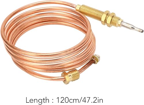 Kit Termocoppia Gas Universale, Termocoppia da 120 Cm Dispositivo di Sicurezza Guasto Fiamma Termocoppia Per Riscaldamento Camino Per Dispositivo di Riscaldamento Fornello Forno, HR0001 - Honorern
