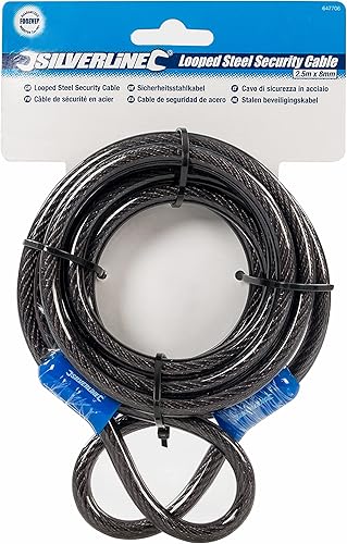 Silverline - Lucchetto a cappio in acciaio 2,5 m x 8 mm (647706) - Honorern