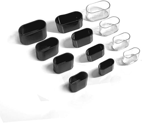 Coprigambe Sedia,Cuscinetti Piedi Ovali In Silicone Cuscini Tavolo Protezioni Graffi Sul Pavimento,8-24 pcs-Trasparente/24Pcs_16X34Mm - Honorern