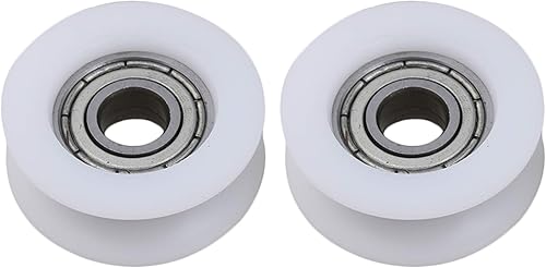 BQLZR 6 x 24 x 9 mm Bianco U Shape Groove Guida Puleggia Cuscinetto a sfere Cuscinetti a sfere per Mobili Puleggia Confezione da 4 - Honorern