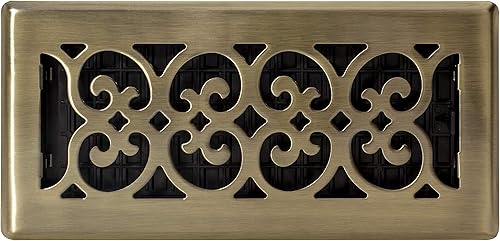 Decor Griglie 4 by 10-inch Scroll pavimento registro, marrone, SPH410-RB - Honorern