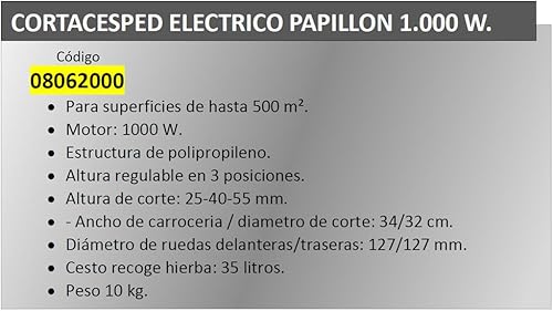 RASAERBA ELETTRICO'G 134EL' PAPILLON 1000W 32CM - Honorern